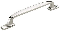 Amerock | Appliance Pull | Polished Nickel | 8 inch (203 mm) Center to Center | Highland Ridge | 1 Pack | Drawer Pull | Drawer Handle | Cabinet Hardware