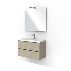 TIENNE4 S.R.L. Meuble Salle de Bain, Bois d'ingénierie, Promenade, 80