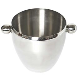 COOK CONCEPT, KV7352, Cubo de Hielo de Metal 1L, diseño Elegante y Moderno, Ideal para cócteles, Aperitivos y Bebidas, fácil de Limpiar, Dimensiones compactas, Plata, Acero Inoxidable, Gris