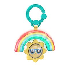Bright Starts Hochet Soleil & Arc-En-Ciel Jouet Nomade D'Eveil Musical/Lumineux 3+ Mois 1 Unité