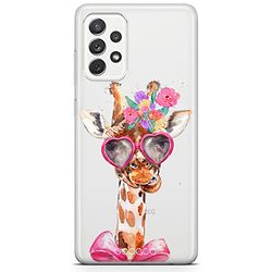 ERT GROUP mobiltelefonfodral för Samsung A73 5G originalt och officiellt licensierat Babaco mönster Giraffe 002 optimalt anpassad till formen på mobiltelefonen, gedeeltelijk transparant