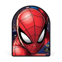 Grandi Giochi Marvel Avengers Spiderman Lentikulärt vertikalt pussel inklusive 300 delar och 3D-effektplåtsplåtburk PUB030000