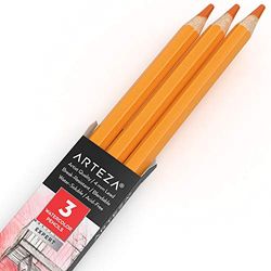 ARTEZA ARTZ-9298 Crayon Aquarelle, Bois Dense, Orange Citrouille A052, 3 count (Pack of 1), Set de 3 Pièces