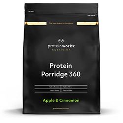 THE PROTEIN WORKS Porridge Protéiné 360 | Petit Déjeuner à Faible Teneur en Sucre | Vitamines Ajoutées | Faible IG, Avoine Complète | Riche en Fibres | THE PROTEIN WORKS | Pomme et Cannelle | 1kg