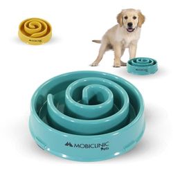 Mobiclinic® pets, Langzaam eetbakje tegen schrokken, Voor honden, Antislip, Spiraalvormig, 19, 5x4, 6x20, 6 cm, Spijsverteringswelzijn, 500 ml, Makkelijk schoon te maken, Sterk duurzaam, Katten