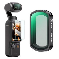 K&F Concept OSMO Pocket 3 Filtro Magnetico Black Mist 1/4，Filtri Magnetici Black Diffusion 1/4 in Vetro Ottico con Nano-rivestimento Compatibile con DJI Osmo Pocket 3(Alluminio)