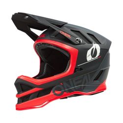 O'NEAL | Mountainbikehelm | MTB Downhill | Dri-Lex® voering, ventilatieopeningen voor luchtstroom, ABS buitenschaal | BLADE POLYACRYLITE HELM HAZE V.23 | Volwassen | Zwart Rood | Maat S