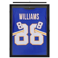 Americanflat Jersey Frame Display Case in Black - 23x31 Lockable Plexiglass Shadow Box - Jersey Display Frame for Soccer, Baseball, Hockey, Football, Basketball - Large Shadow Box Frame