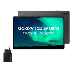 SAMSUNG Galaxy Tab S9 Ultra, 1 TB, WiFi + Cargador 45W - Tablet Android con IA, Ranura MicroSD, S Pen Incluido, Gris (Versión Española)