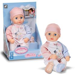 Baby Annabell Mona, soft 30cm baby doll with fabric body, with pastell romper and sleeping eyes, incl. Bottle