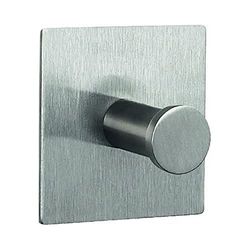 Spirella 4.5, Gris colección Punt, Cuadrado, Gancho Adhesivo, Acero Inoxidable, Gris