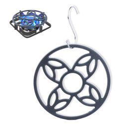 Trivet for Gas Hob, Cast Iron Work Support Gas Ring Reducer, Decorative Non Slip Metal Coasters Heavy Duty Table Mats for Kitchen Cooktop 19cm