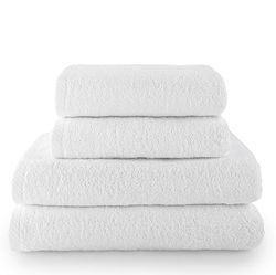 Top Towel - Lot de 2 Serviettes de Toilette et 2 Serviettes de Bain ou de Douche - Ensemble de Serviettes - 100% Coton - 500 g/m²