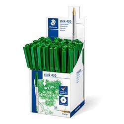 Staedtler Stick 430 M-5CP5 kulspetspenna medium – grön (låda med 50)