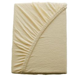 Kinzler C-10046/01 microvezel badstof hoeslaken Uni, 140-160x200 cm, natuur
