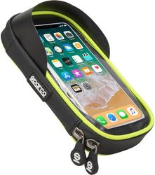 SPARCO Étui de Transport Jaune pour vélo en Microfibre imperméable avec écran Tactile et Fermeture éclair Double