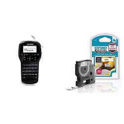 Dymo - S0968950 LabelManager 280 Etiqueteuse de Bureau Portable Clavier - Azerty + D1 Ruban d'Étiquette Résistant pour Etiqueteuse 12 mm x 5,5 m Noir/Blanc