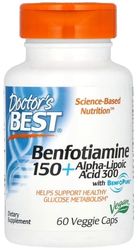 Doctor's Best - Benfotiamine 150 + Alpha Lipoic Acid 300 | Supports Cell Health and antioxidant Defence - 60 Capsules