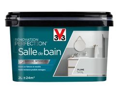 V33 Peinture de rénovation salle de bain, Rénovation perfection Plume satin 2L
