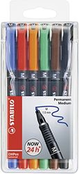 stylo feutre pour transparents OHPen universal,etui de 6