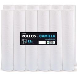 Rotolo per lettino, Rotolo di carta per lettino per procedure mediche, massaggi, trattamenti estetici e termali, Carta per lettino estetico e da massaggio (laminato riciclato 60cm x 70m, 12 unità)