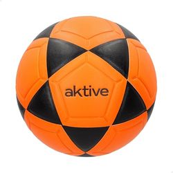 AKTIVE Fotboll Vardagsrum PVC, 230-250 gram, D18 cm, Storlek 3, Färg Orange och svart, robust och hållbar, optimal för utomhusträning, sport, boll, fotbollsbollar (54202)
