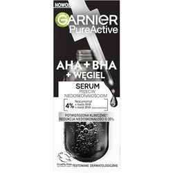 Garnier Pura pelle siero anti-imperfezioni con acido AHA, BHA e carbonio, 30 ml