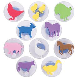 Center Enterprises Inc. Ready2Learn Reusachtige Stampers, Boerderij Dieren, 10/Set