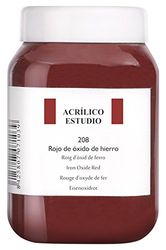 Lienzos Levante 0120523208 - Peinture Acrylique Estudio, Pot de 500 ML, Couleur : 208 Rouge d’Oxide de Fer