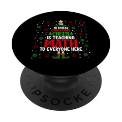 La mejor manera de difundir la alegría navideña es enseñar matemáticas a E PopSockets PopGrip Adhesivo