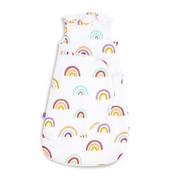 Snuz Gigoteuse pour bébé avec fermeture éclair – pour un changement facile des couches, gigoteuse en coton super doux, avec boutons-pression, conforme aux normes de sécurité britanniques, arc-en-ciel,
