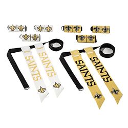 Franklin Sports NFL New Orleans Saints Ensemble Drapeau de Football pour Jeunes Unisexe, Spécifique à l'équipe, Taille Unique