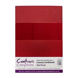 Crafters Companion CP-LMIX-Red Crafter's Companion Lusso Cartoncino Confezione, 23.5 x 37 x 1 cm