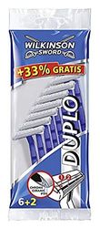 Wilkinson Sword Duplo, rasoio usa e getta, 6 + 2 pezzi, confezione da 1