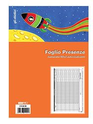 EDIPRO E5149CN - Bloque de presencias mensuales (50 x 2 cm, numerado autor, 9,9 x 17 cm)