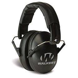 Walker's Game Ear Low Profile Opvouwbare Muff, Zwart