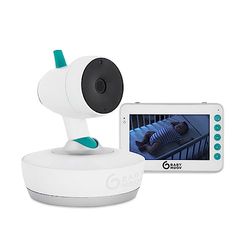 Babymoov YOO Moov Vigilador para bebé com câmara motorizada, ecrã LCD de 4,3", visão noturna, rotação de 360°, candeeiro e nanas, alcance 300 m