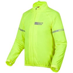 REBELHORN Ocean motocyklowa kurtka przeciwdeszczowa, laminowana membrana, elementy odblaskowe, wiatroszczelna, oddychająca, wodoszczelna, fluorescencyjny żółty, 5XL