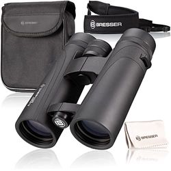 Bresser Binóculos impermeáveis Corvette 10 x 42 com enchimento de nitrogénio, prismas de vidro BaK-4, olhos LE para uso confortável, revestimento multicamada e capa de transporte de nylon