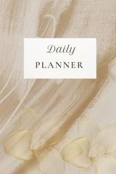 Hardcover Minimalistic Daily & Weekly Beige & White Academic Planner For Students ,Teachers , Home and Office, Undated