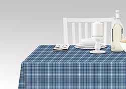 Doge Milano Nappe avec impression numérique, 100% Made in Italy Nappe antidérapante pour salle à manger, lavable et antitache, modèle Tartan - Rolita, cm 140x140
