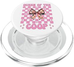 Funny Chicken Farm Farmer Chicken Girl Queen Of The Coop PopSockets PopGrip for MagSafe