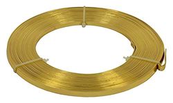 Corderie Italiane 006025689 Filo Alluminio Piatto, 5 mm, 1 mm, 10 mt, Oro