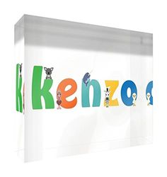 Little helper herinnering deco acryl transparant gepolijst als diamantstijl illustratief bont met de naam de jeune jongens Kenzo 10,5 x 15 x 2 cm Grand