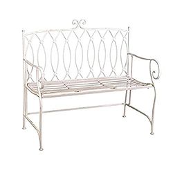 Vacchetti 6453800000 Bank Ragusa metaal, wit, 104 x 55 cm