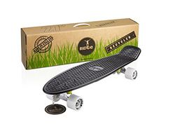 Ridge Skateboards, Recycled 27" Complete Nickel Mini Cruiser, UK made, black, 27 inches