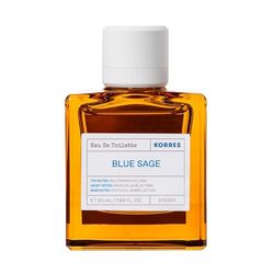 KORRES BLUE SAGE Eau de Toilette para homem, fragrância fresca com notas cítricas frutadas, sem ftalatos, parabenos, nitromusks nem PCM, vegana, 50 ml