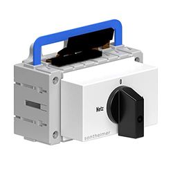 Sontheimer Schakelaar 63A 4-polig 22 kW net-0-Not ULO63/4T/NS/Z101/F976, omschakelaar/zwart, 2x4x63 A