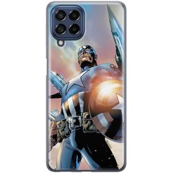 ERT GROUP mobiltelefonfodral för Samsung M53 5G originalt och officiellt licensierat Marvel mönster Captain America 015 optimalt anpassad till formen på mobiltelefonen, fodral tillverkad av TPU-plast