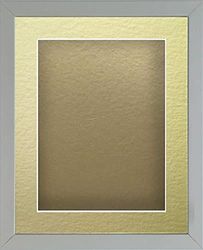 Frame Company Radcliffe Grey 10x8 with Gold BB and Gold Mount for 8x6
